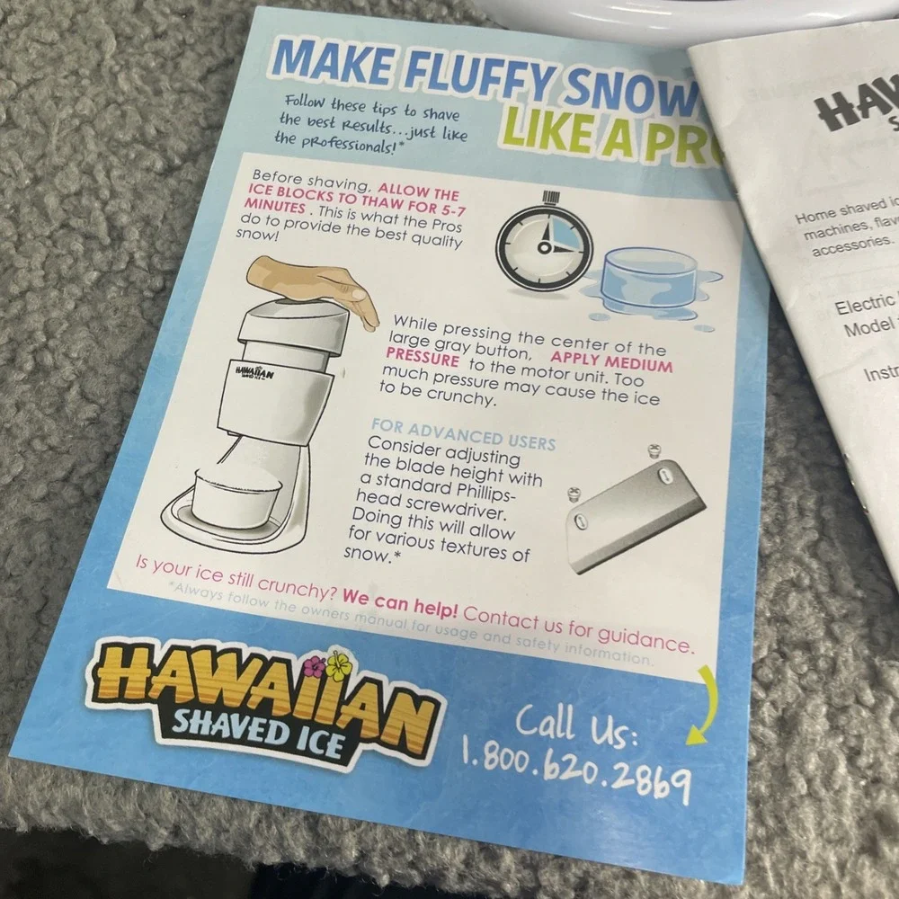 Hawaiian Shaved Ice S900A Electric Shaved Ice Machine Snow Cone Maker